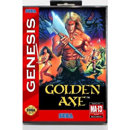 New 16 bit MD game card - golden axe III with Retail box For Sega genesis system