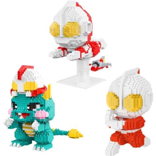 New Ultraman Playing Monster Small Particles Puzzle Building Block Puzzle PVC Building Block Boy Toy Gift