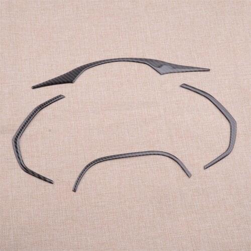 CITALL 4pcs/Set Console Outer Frame Trim Cover Fit for Chevrolet Corvette C7 2014 2015 2016 2017 2018 2019 Carbon Fiber Black