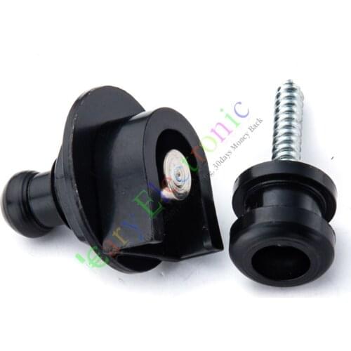 Wholesale and retail 4pc Electronic Guitar Strap Lock Set Black Pair Quick Release End Pin audio amp free shipping