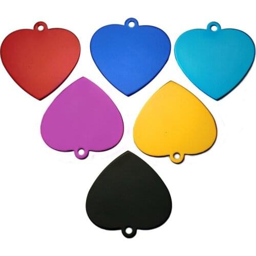 Wholesale 100pcs Love Heart shape Aluminum Pet Name ID Tag Accessories For Dogs Cats Puppy Name Phone Number ID Tag Pet Supplies