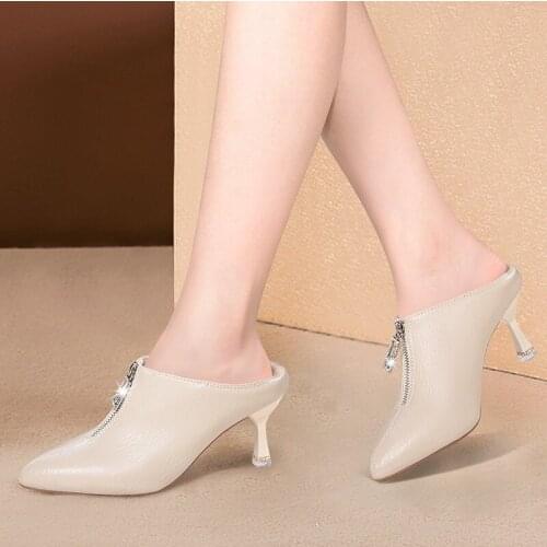 Pointed Short Boots Women Stiletto High Heels Korean Style Ankle Boots Womens Leather Shoes Sexy Spring Autumn New Martin Boots