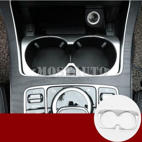 For Benz C Class W205 S205 Inner Console Water Cup Holder Cover Trim 2014-2018 1pcs Car Accessories Interior Car Decor Car Trim