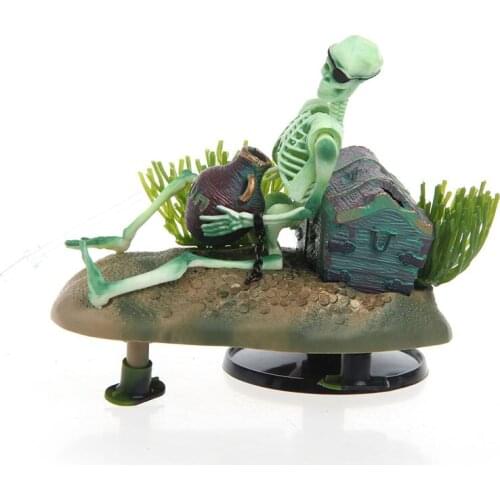 High quality Drunk Skeleton Fish Tank Ornament Aquarium Air-operated Landscape Decoration