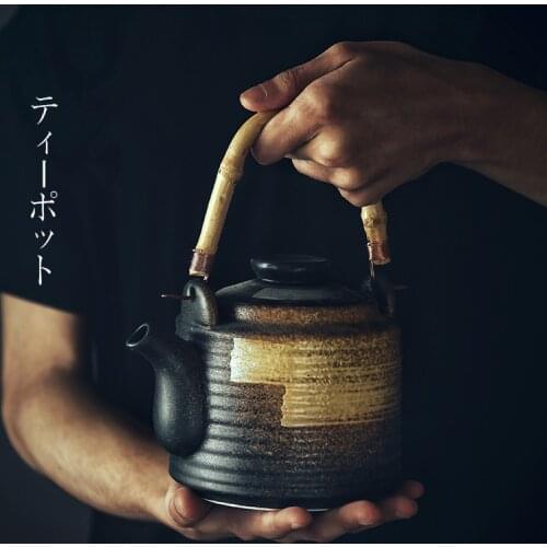 Japanese Teapot Hand Paint Big Capacity Kung Fu Tea Pots Creative Retro Ceramic Tea Set Kettles Porcelain Drinkware Home Decor