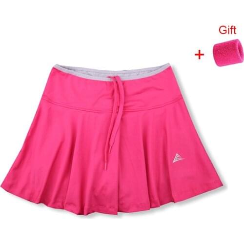 Women Sports Skirt Female Quick-drying Running Outdoor Badminton Tennis Skirt Fake Two Short Skirt with Pocket