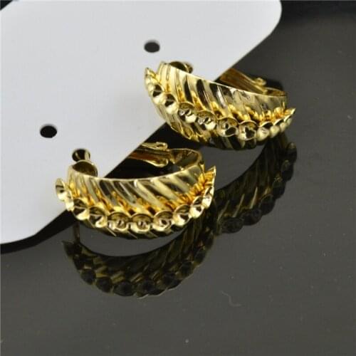 Clip on the ear Without piercings Hoop Earrings for women Small circle Shiny Rings Accessories Fashion Jewelry Ladies Earings