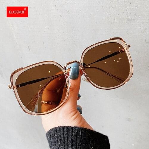 1Pcs Women Oversized Sunglasses Cat Eye Sun Glasses Vintage Square Metal Eyewear Female Male Shades Outdoor Glasses UV400 2021