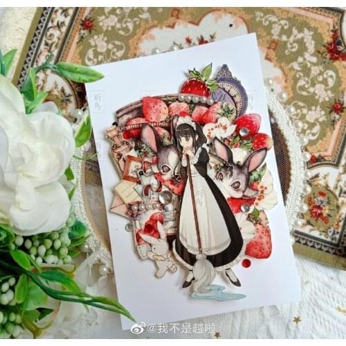 1 Loop Teresas Morning Bright Pet Journal Washi Tape Character Collage