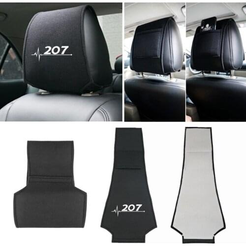 1PCS Car seat headrest cover for Peugeot 207 Accessories Car Styling