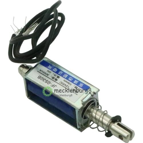 1pc Durable ZYE1-0530 Open Frame Style Solenoid Coil DC 12V 1A 10mm Stroke Miniature Push Pull Type Electromagnet
