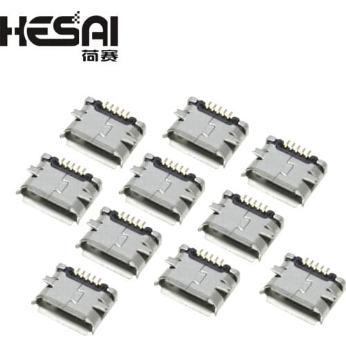 10Pcs Micro USB Type B Female 5Pin SMT Socket Jack Connectors Port PCB Board