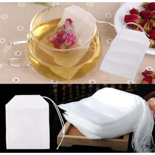 500 lot high quality 100Pcs/Lot Teabags 5.5 x 7CM Empty Tea Bags With String Heal Seal Filter Paper for Herb Loose Tea SN1246