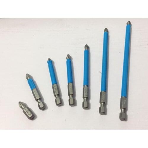 7pcs PH2 Magnetic Hex Shank anti-skid Cross Head Screwdriver batch nozzle head 25mm 50mm 65mm 70mm 90mm 127mm 150mm