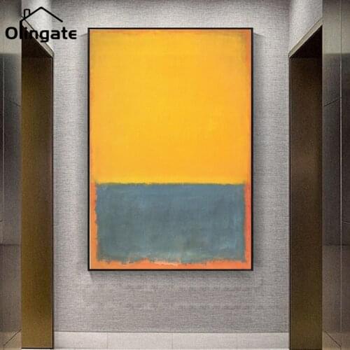 Abstract Colorful Canvas Oil Painting Yellower Green Orange Artwork Wall Picture Print One Piece Canvas Poster Home Decoration