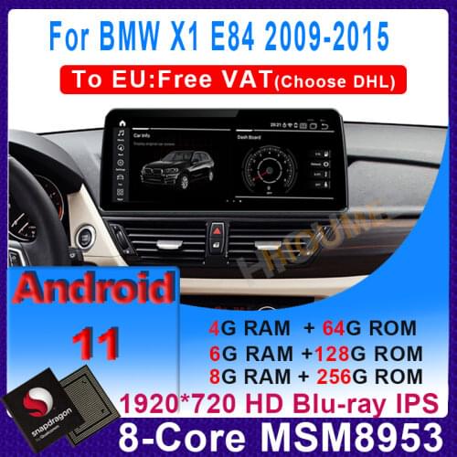 10.25" Qualcomm CPU Android 10 Car Multimedia Player GPS Navigation for BMW X1 E84 2009-2015 Radio Stereo Head Unit WiFi 4G LTE
