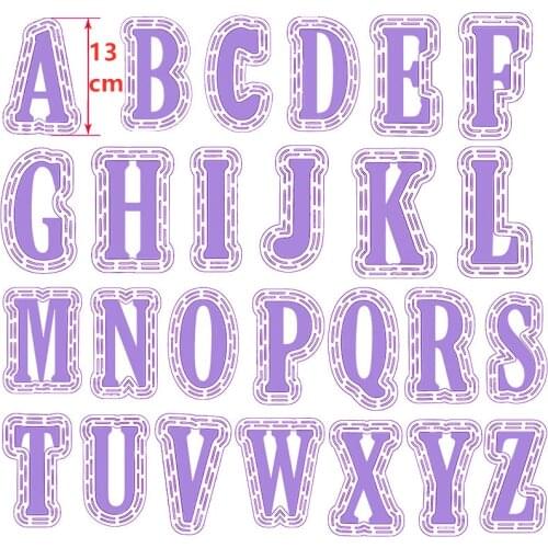 Large 10cm A-Z Alphabets Big Metal Cutting Dies Or 13cm Plastic Stencil for DIY Scrapbooking Crafts Paper Cards New 2019 Diecuts