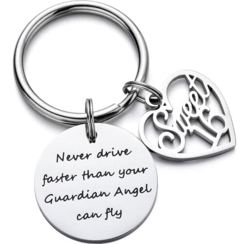 Happy Birthday Keychain Jewelry Stainless Steel 13th 16th 18th 19th 21th 30th 40th 50th 59th 60th 69th 70th Inspiration Gift