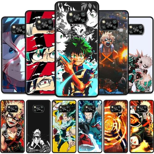 My Hero Academia Anime Case for XiaoMi Poco X3 Pro X3NFC M3 F1 F3 Mi 9 10T 9T Note 10 10T Pro A2 Lite 11 CC9 Cell Phone Cover
