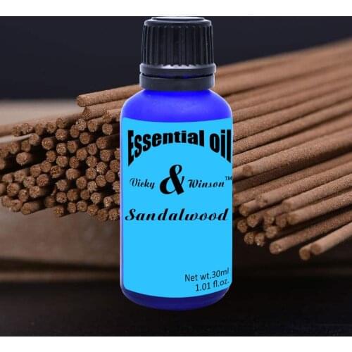 Vicky&winson Sandalwood aromatherapy essential oils 30ml Purify heart and meditation from india 100% natural deodorization