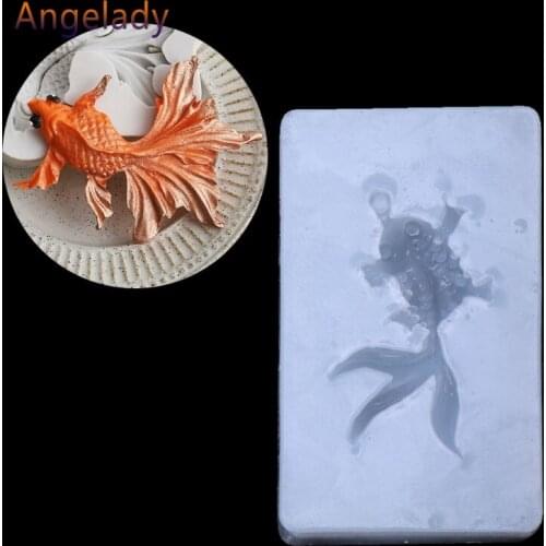 Goldfish Pendant Liquid Silicone Mold DIY Resin Jewelry Making Craft Tool JUL3
