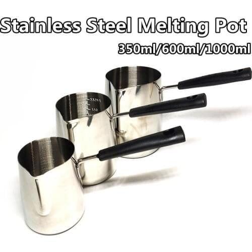 Bakelite Handle Wax Melting Pot DIY Candle Soap Melts Pot Scented Wax Melts Metal Coffee Toroid Pitcher Latte Milk Frothing Jug