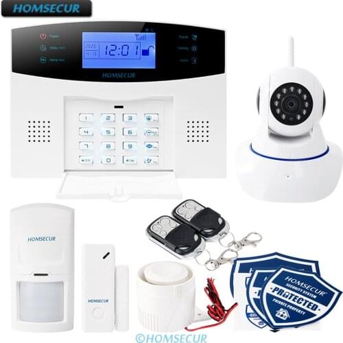 HOMSECUR Wireless&Wired GSM SMS Autodial Home House Alarm System+IOS/Android APP
