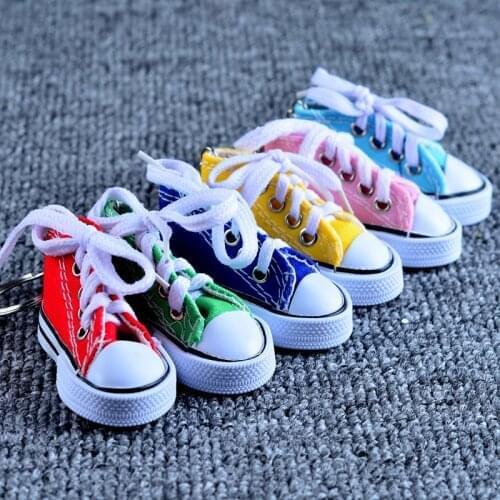 Canvas Shoe Key Buckle Casual Shoes Key Chain Color Shoe keyrings Metal-accessories-for-handbags