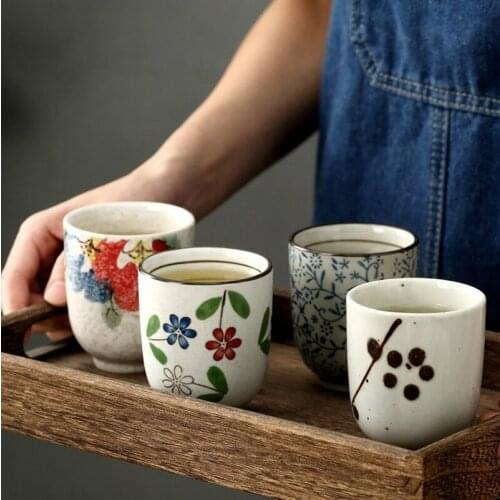 Traditional Chinese Style Handpainted 200ml Ceramic Teacup China Porcelain Small and Large Coffee cup
