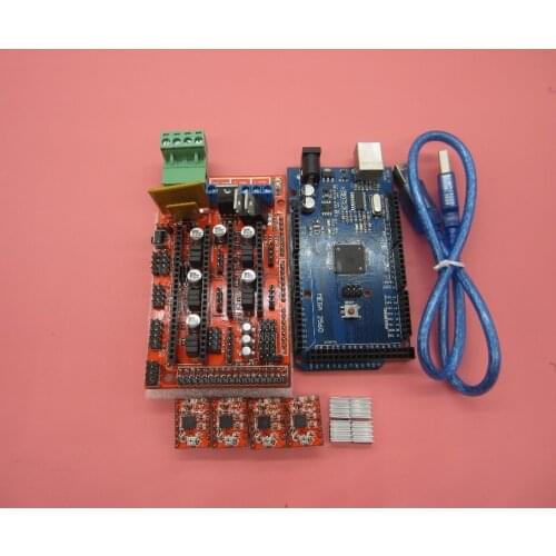 Mega 2560 R3 + 1pcs RAMPS 1.4 Controller + 4pcs A4988 Stepper Driver Module for 3D Printer kit Reprap MendelPrusa