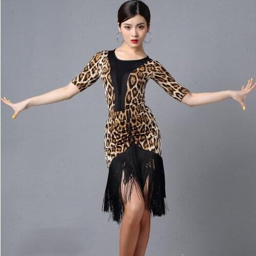 Latin Dance Costume Sexy Printed Short-Sleeved Tops Woman Samba Ballroom Plus Size Practice Clothes Standard Stage Wear DL5029