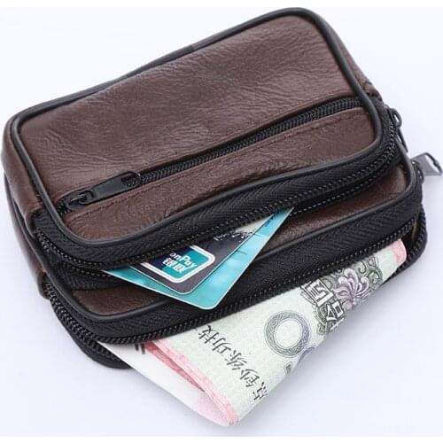 Retro Fashion Leather Mens Pockets Outdoor Leisure Multifunction Bag Wear Leather Belt Mobile Phone Waist Bag Bag