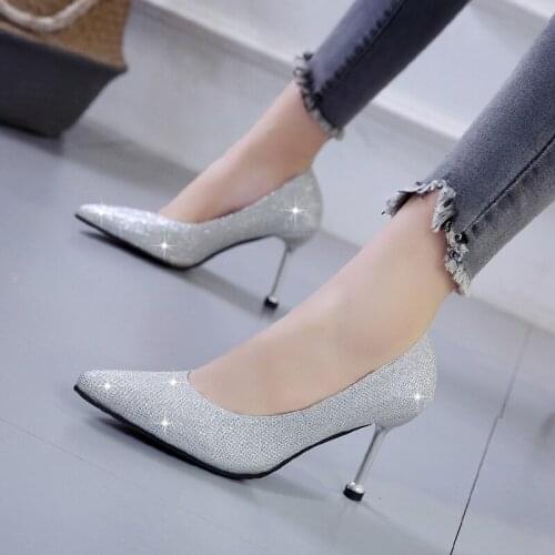 2020 New Selling Women High Heels Single Shoes Female Sexy Mature Spring Luxurious High Quality Wedding Party Woman Shoes W37-21