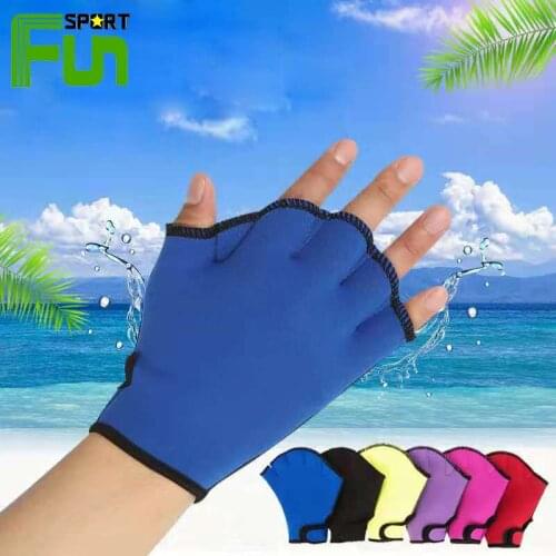 STARFUN Water Sports Gloves Surfing Diving Paddling Fingerless Gloves Aerobic Exercise Increase Resistance Neoprene Swim Gear