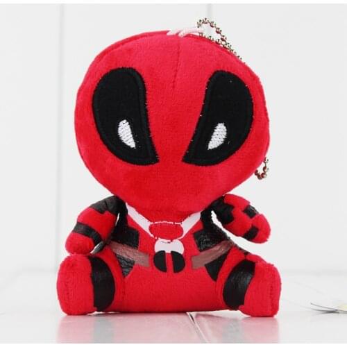 10cm Deadpool Plush Toys Soft Stuffed Dolls Pendant Keychain Keyring