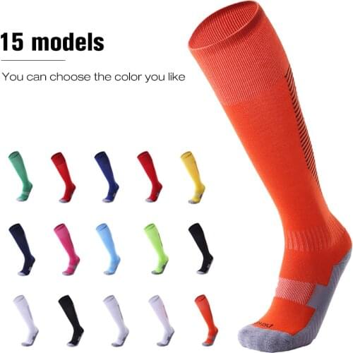 Stripe adult football Socks Over Knee High Baseball Hockey SocksHit Color Wear-resistant Children kids Sport Long Socks