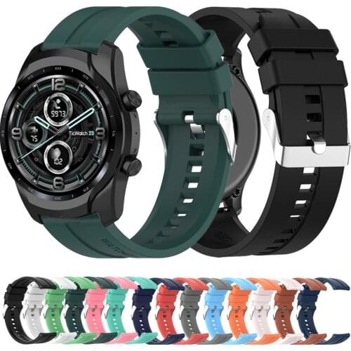 For TicWatch Pro & Pro 3 E2 Strap Quick release Silicone Wristband Bracelet 22mm Watchband correa For Coros APEX Pro VERTIX