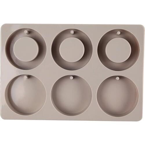 DIY Silicone Clay Aromatherapy Tablets Mold round Crafts Hanging Ornaments Wax Molds Flower Soap Mould Craft Accessories