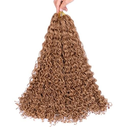 Natifah Hair Extensions Synthetic Crochet Box Braids Curly Hair 50g 28 Inch Pure Color 24 Strand Synthetic Low Temperature Fiber