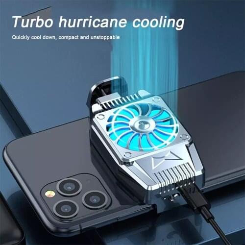 Universal Mini Mobile Phone Cooling Fan Radiator Turbo Hurricane Game Cooler Cell Phone Cool Heat Sink For iPhone/Samsung/Xiaomi