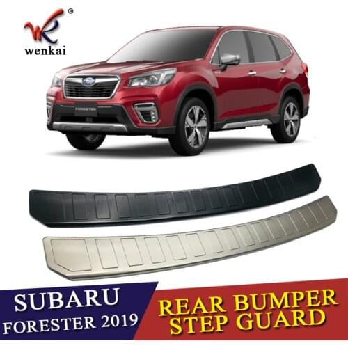 For Subaru Forester SK 2018 2019 Stainless Steel Rear Tail Box Gate Door Bumper Sill Threshold Scuff Plate Foot Pedal Trim