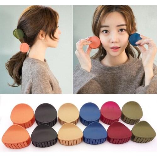 Woman Hair Accessoris 5.5cm Hair Claw Clip Plastic Jaw Crab Clips Scrub Acrylic Headdress