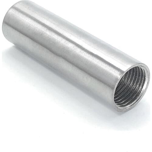 1/8" 1/4" 3/8" 1/2" 3/4" 1" BSP Female Thread Long Round Nipple 304 Stainless Steel Pipe Fitting Connector Water Gas Oil