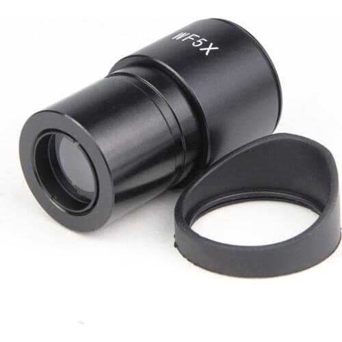 1 PC WF5X Wide Field Eyepiece 20mm with Eye Cups for Stereo Microscope with Mounting Size 30mm
