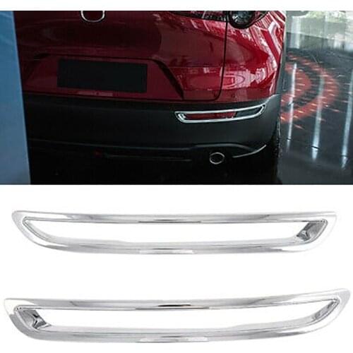 Car Rear Fog Light Cover Trim Sticker Rear Bumper Decoration Lamp for Mazda CX30 CX-30 2020