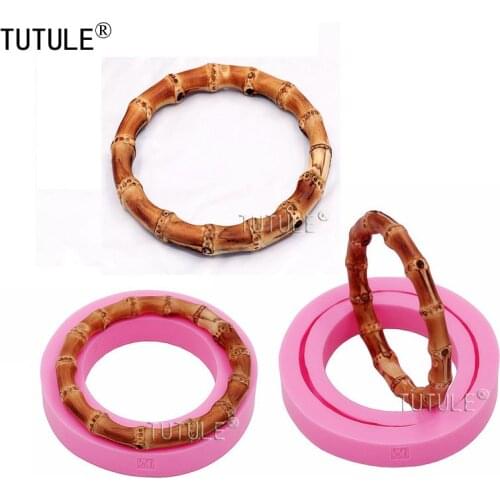 Bamboo hand ring,Bamboo key ring,Bag bracelet decoration mould-Resin mold-for jewelry craft making Hand in hand ring handle mold