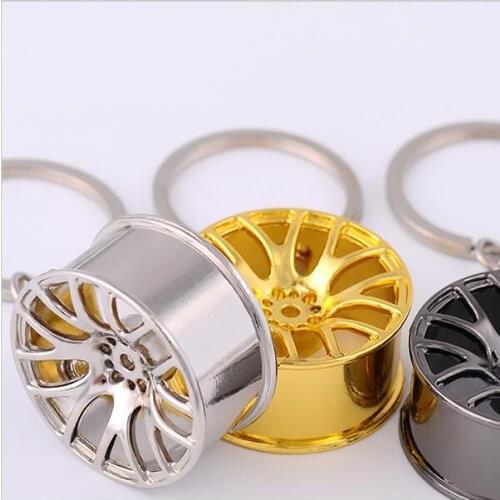 Wheel rim model keychain sleutelhanger high quality car key chain llaveros hombre creative wheel hub chaveiro portachiavi