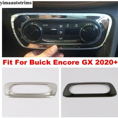 Central Control AC Air Conditioning Panel Cover Trim Stainless Steel Accessories Interior Kit Fit For Buick Encore GX 2020 2021