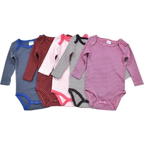 Spring autumn baby clothes long sleeve boy girl bodysuit newborn Striped Rompers Outfit Casual Unisex