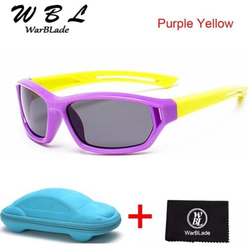 WarBLade Kids Child Girls Boys Sport Goggles Baby Polarized Sunglasses TR90 Polaroid Sun Glasses Shades Infant lentes With Case